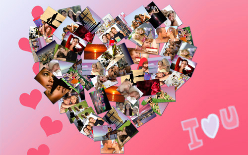 Stampa su tela pittorica con grafica cuore per immortalare tutti i momenti pi&ugrave; belli del tuo amore